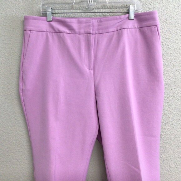 Talbots Cropped Pants Women’s Size 16P Trouser Slacks Career Lavender - Picture 3 of 8